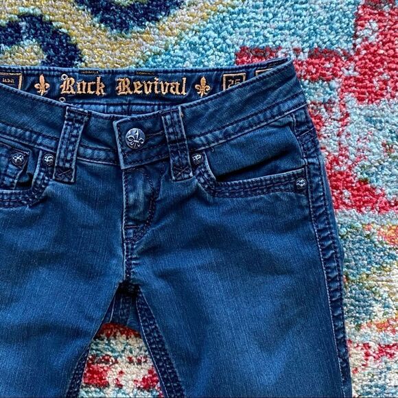 Rock Revival Jen Dark Wash Skinny Jeans - Picture 5 of 14